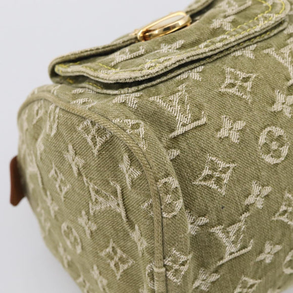 LOUIS VUITTON Monogram Denim Neo Speedy Bag Green Riken M95215 Auth 213723SAV