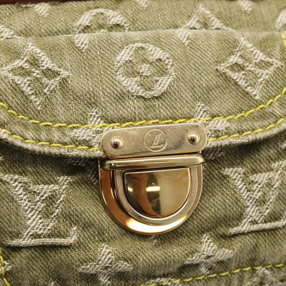 LOUIS VUITTON Monogram Denim Neo Speedy Bag Green Riken M95215 Auth 213723SAV