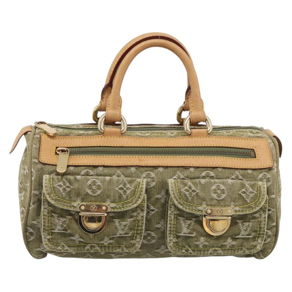 LOUIS VUITTON Monogram Denim Neo Speedy Bag Green Riken M95215 Auth 213723SAV