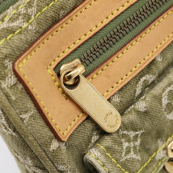 LOUIS VUITTON Monogram Denim Neo Speedy Bag Green Riken M95215 Auth 213723SAV