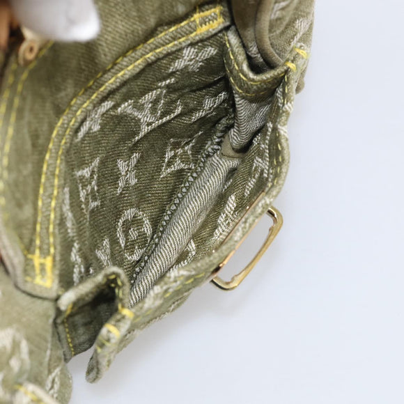LOUIS VUITTON Monogram Denim Neo Speedy Bag Green Riken M95215 Auth 213723SAV
