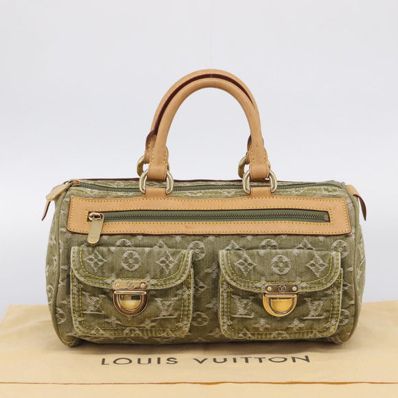 LOUIS VUITTON Monogram Denim Neo Speedy Bag Green Riken M95215 Auth 213723SAV