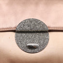 PRADA Chain Hand Bag Satin Pink Silver Auth 213726-14
