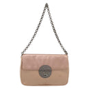 PRADA Chain Hand Bag Satin Pink Silver Auth 213726-2