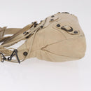 Balenciaga The First Hand Bag Leather Beige 103208 Auth 213727A-5