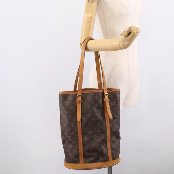 LOUIS VUITTON Monogram Bucket GM Shoulder Bag M42236 LV Auth 213729