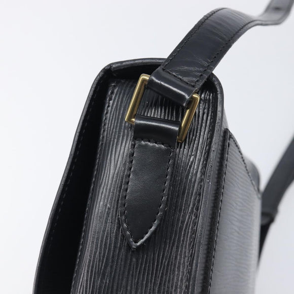 LOUIS VUITTON Epi Saint Cloud GM Shoulder Bag Black M52192 LV Auth 213732