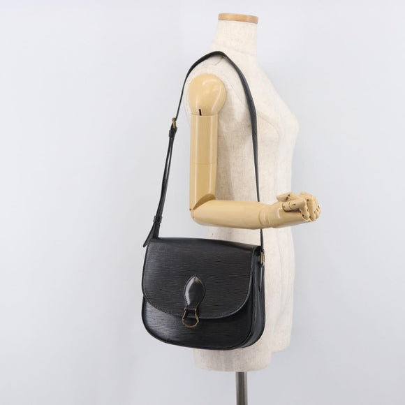 LOUIS VUITTON Epi Saint Cloud GM Shoulder Bag Black M52192 LV Auth 213732