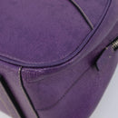 PRADA Tote Bag Leather Purple Silver Auth 213733-10