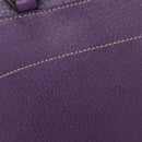 PRADA Tote Bag Leather Purple Silver Auth 213733-14