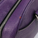 PRADA Tote Bag Leather Purple Silver Auth 213733-15