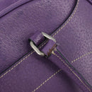PRADA Tote Bag Leather Purple Silver Auth 213733-16