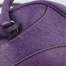 PRADA Tote Bag Leather Purple Silver Auth 213733-19