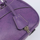PRADA Tote Bag Leather Purple Silver Auth 213733-20
