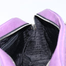 PRADA Tote Bag Leather Purple Silver Auth 213733-23