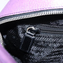 PRADA Tote Bag Leather Purple Silver Auth 213733-25