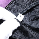 PRADA Tote Bag Leather Purple Silver Auth 213733-27