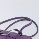 PRADA Tote Bag Leather Purple Silver Auth 213733-8