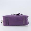 PRADA Tote Bag Leather Purple Silver Auth 213733-9