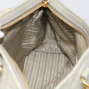 PRADA Vitellolux Hand Bag Leather 2way Gold Light green Auth 213734V-21