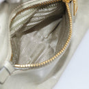 PRADA Vitellolux Hand Bag Leather 2way Gold Light green Auth 213734V-30