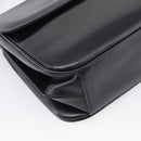 GUCCI Shoulder Bag Leather Black Gold Auth 213735A-11