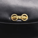 GUCCI Shoulder Bag Leather Black Gold Auth 213735A-14