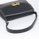 GUCCI Shoulder Bag Leather Black Gold Auth 213735A-7