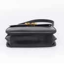 GUCCI Shoulder Bag Leather Black Gold Auth 213735A-9