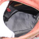 Miu Miu Vitellolux Hand Bag Leather 2way Pink Gold Auth 213736A-20