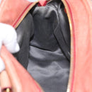 Miu Miu Vitellolux Hand Bag Leather 2way Pink Gold Auth 213736A-22