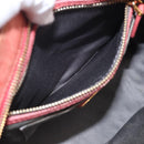 Miu Miu Vitellolux Hand Bag Leather 2way Pink Gold Auth 213736A-25