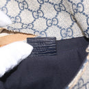 GUCCI GG Supreme Sherry Line Waist Bag PVC Navy Silver 1669 Auth 213739-24