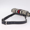 GUCCI GG Supreme Sherry Line Waist Bag PVC Navy Silver 1669 Auth 213739-7