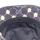 GUCCI Bucket Hat Canvas Black Multicolor Auth 213740M-10
