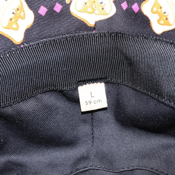 GUCCI Bucket Hat Canvas Black Multicolor Auth 213740M