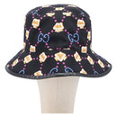 GUCCI Bucket Hat Canvas Black Multicolor Auth 213740M-3