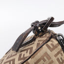 FENDI Zucchino Canvas Accessory Pouch Beige Silver 7N0016 Auth 213741-14