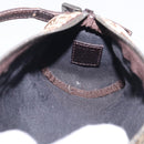 FENDI Zucchino Canvas Accessory Pouch Beige Silver 7N0016 Auth 213741-21