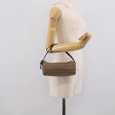 FENDI Zucchino Canvas Accessory Pouch Beige Silver 7N0016 Auth 213741-22