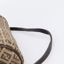 FENDI Zucchino Canvas Accessory Pouch Beige Silver 7N0016 Auth 213741-8
