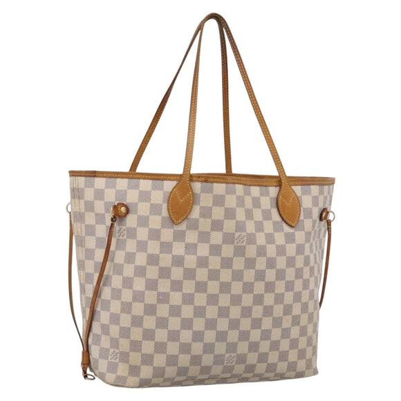 LOUIS VUITTON Damier Azur Neverfull MM Tote Bag N41605 LV Auth 213743