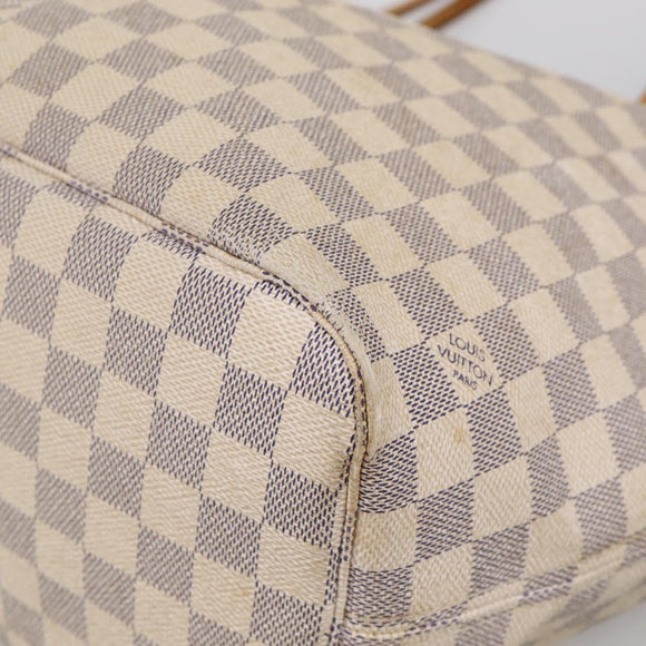 LOUIS VUITTON Damier Azur Neverfull MM Tote Bag N41605 LV Auth 213743