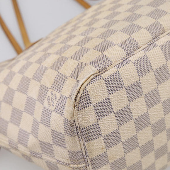 LOUIS VUITTON Damier Azur Neverfull MM Tote Bag N41605 LV Auth 213743