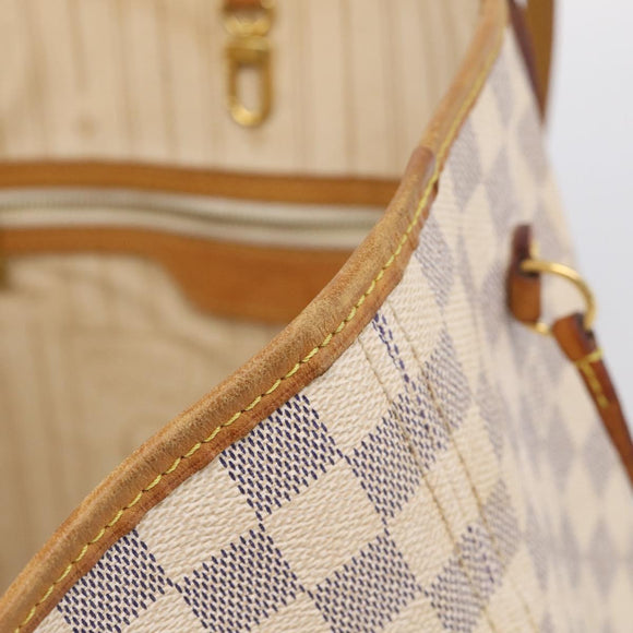 LOUIS VUITTON Damier Azur Neverfull MM Tote Bag N41605 LV Auth 213743