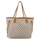 LOUIS VUITTON Damier Azur Neverfull MM Tote Bag N41605 LV Auth 213743-2
