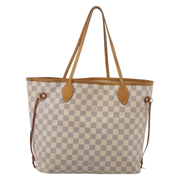 LOUIS VUITTON Damier Azur Neverfull MM Tote Bag N41605 LV Auth 213743