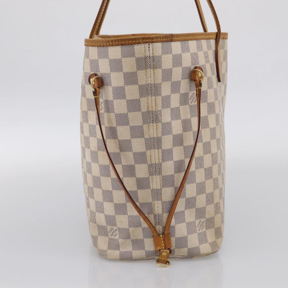 LOUIS VUITTON Damier Azur Neverfull MM Tote Bag N41605 LV Auth 213743