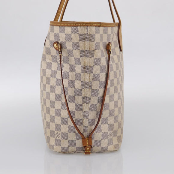 LOUIS VUITTON Damier Azur Neverfull MM Tote Bag N41605 LV Auth 213743