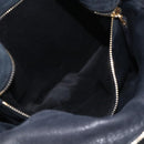 Miu Miu Vitellolux Hand Bag Leather 2way Black Gold Auth 213746V-25